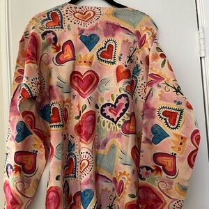 Colorful Heart Patterned Sweater